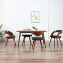 vidaXL Eetkamerstoelen 2 st kunstleer bruin