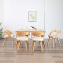 vidaXL Eetkamerstoelen 2 st kunstleer bruin