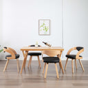 vidaXL Eetkamerstoelen 2 st kunstleer bruin