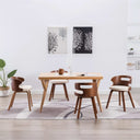 vidaXL Eetkamerstoelen 2 st kunstleer bruin