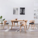 vidaXL Eetkamerstoelen 2 st kunstleer bruin