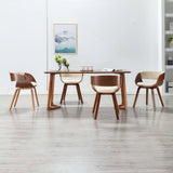 vidaXL Dining Chair Bentwood and Faux Leather