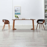 vidaXL Dining Chair Bentwood and Faux Leather