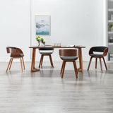 vidaXL Dining Chair Bentwood and Faux Leather