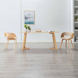 vidaXL Dining Chair Bentwood and Faux Leather