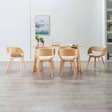 vidaXL Dining Chair Bentwood and Faux Leather