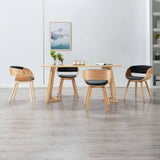 vidaXL Dining Chair Bentwood and Faux Leather