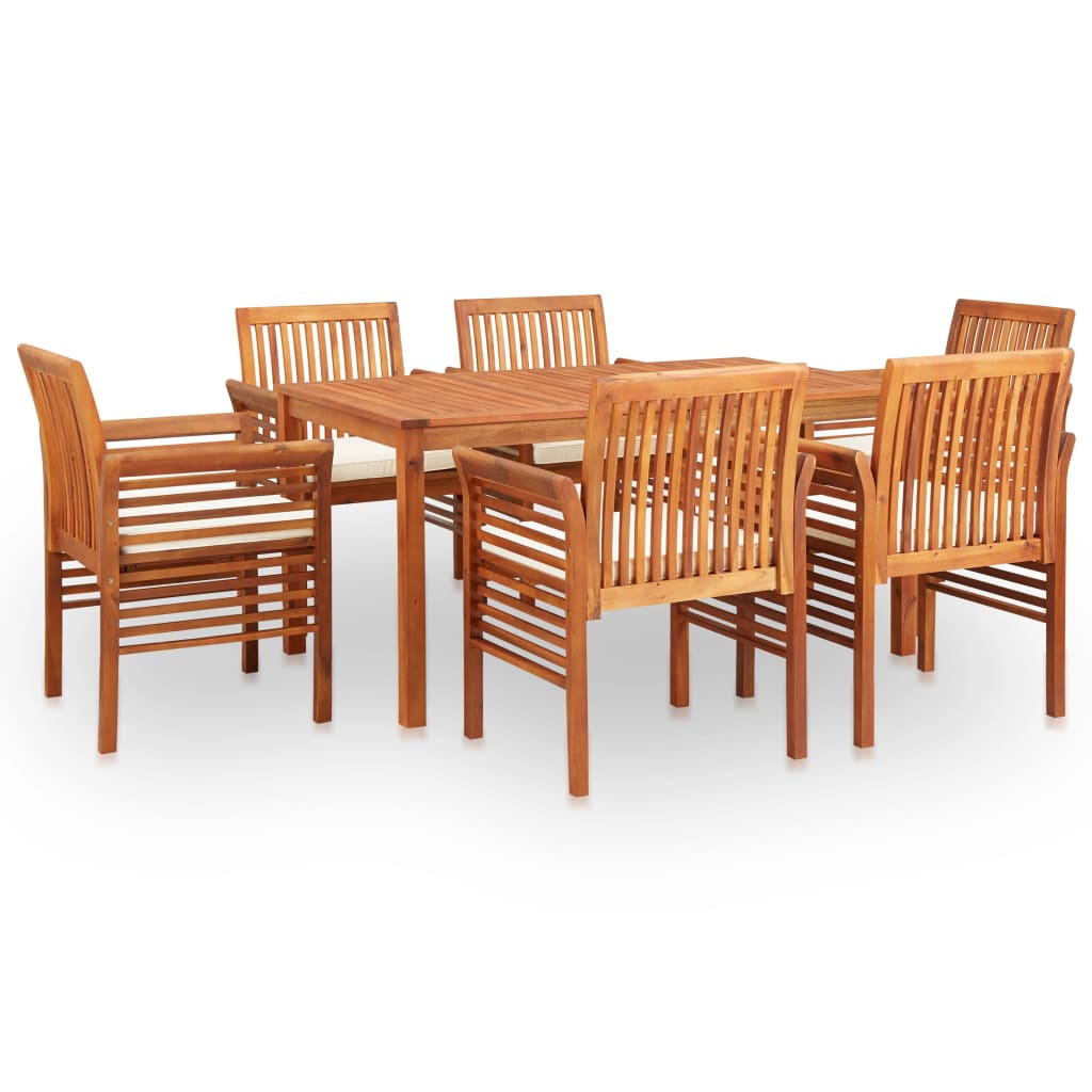vidaXL 5-piece Garden Dining Set with Cushions Solid Acacia Wood