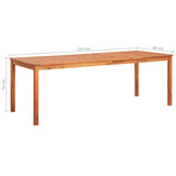 vidaXL 7-Piece Garden Dining Set with Cushions Solid Acacia Wood