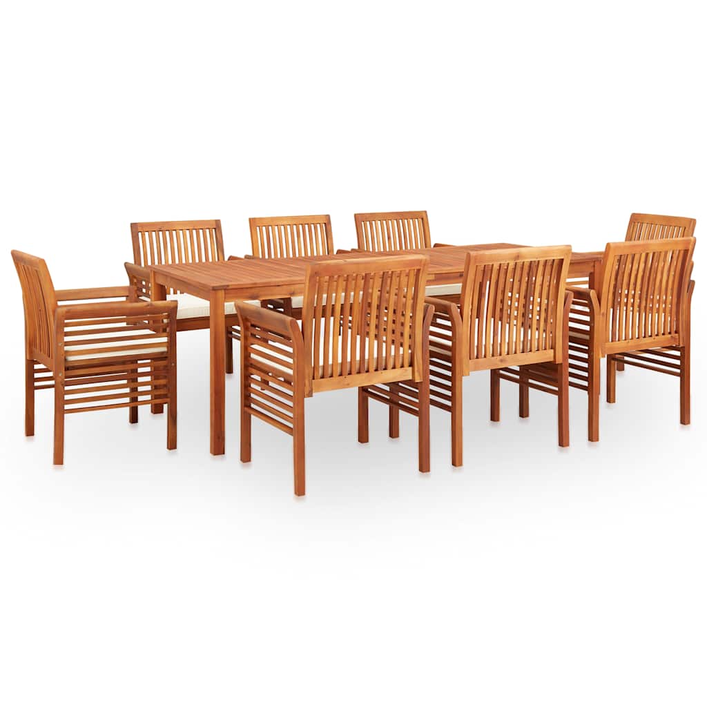 vidaXL 7-Piece Garden Dining Set with Cushions Solid Acacia Wood