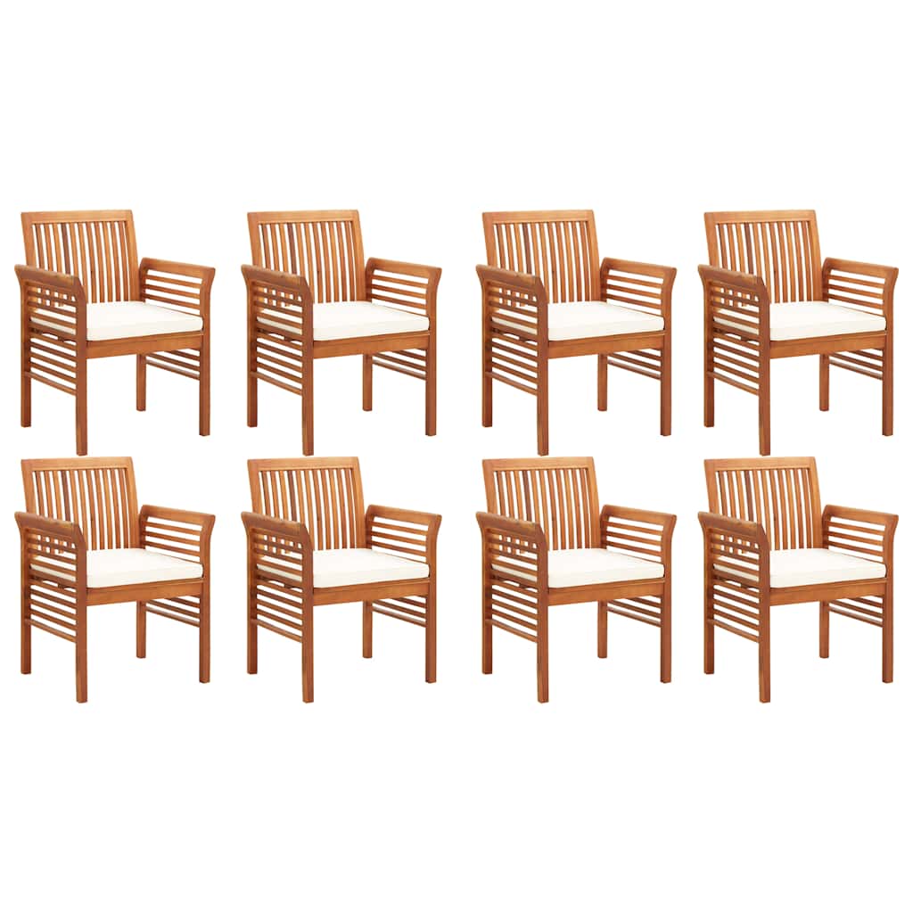 vidaXL 7-Piece Garden Dining Set with Cushions Solid Acacia Wood