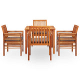 vidaXL 3-Piece Garden Lounge Set with Cushions Solid Acacia Wood