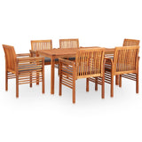 vidaXL 5-piece Garden Dining Set with Cushions Solid Acacia Wood