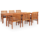 vidaXL 7-Piece Garden Dining Set with Cushions Solid Acacia Wood