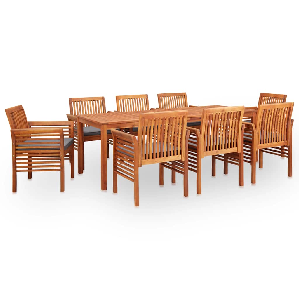 vidaXL 7-Piece Garden Dining Set with Cushions Solid Acacia Wood