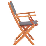 vidaXL 9-delige Tuinset massief eucalyptushout en textileen grijs
