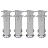vidaXL Bankpoten rond 8 st 60 mm chroomkleurig