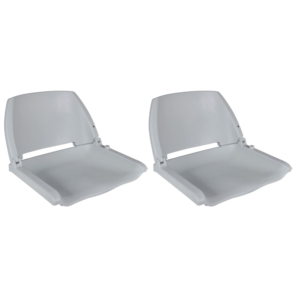 vidaXL Boat Seats 2 pcs Foldable Backrest 41x51x48 cm Grey