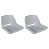 vidaXL Boat Seats 2 pcs Foldable Backrest 41x51x48 cm Grey