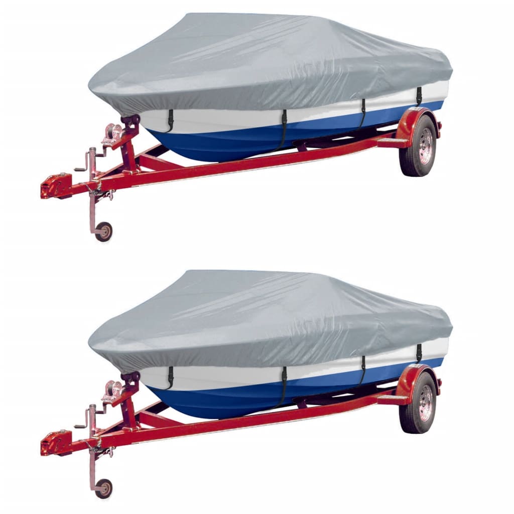 vidaXL Boat Covers 2 pcs 427-488x173 cm grey