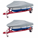 vidaXL Boat Covers 2 pcs 427-488x173 cm grey