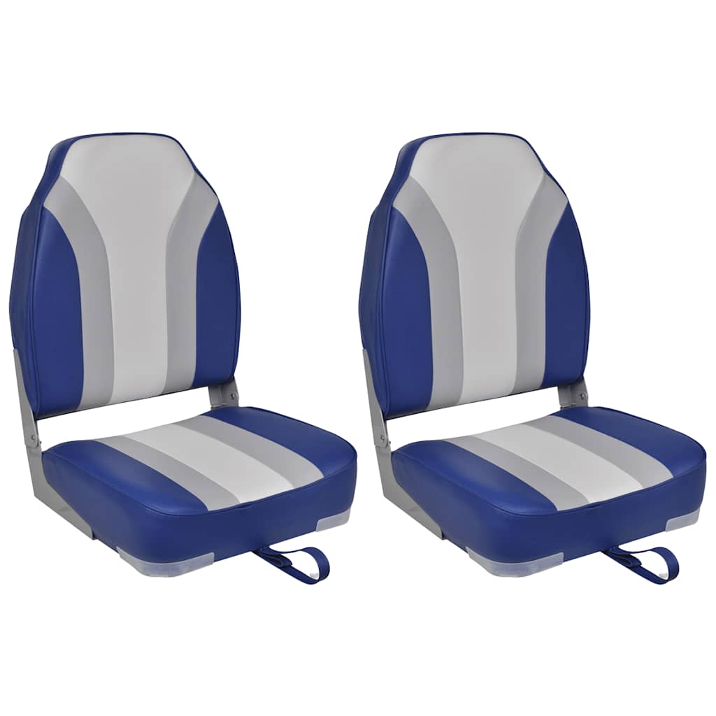 vidaXL Boat Seats Foldable 2 pcs with High Backrest