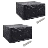 vidaXL Tuinmeubelhoezen poly rattan 2 st 4-persoons 113x113 cm