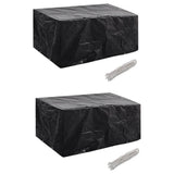 vidaXL Tuinmeubelhoezen poly rattan 2 st 4-persoons 113x113 cm