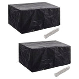 vidaXL Tuinmeubelhoezen poly rattan 2 st 4-persoons 113x113 cm