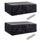 vidaXL Tuinmeubelhoezen poly rattan 2 st 4-persoons 113x113 cm