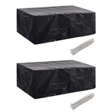 vidaXL Tuinmeubelhoezen poly rattan 2 st 4-persoons 113x113 cm