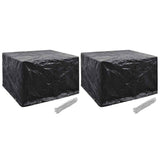 vidaXL Tuinmeubelhoezen poly rattan 2 st 4-persoons 113x113 cm