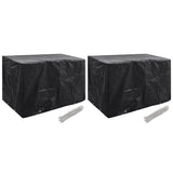 vidaXL Tuinmeubelhoezen poly rattan 2 st 4-persoons 113x113 cm