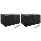 vidaXL Tuinmeubelhoezen poly rattan 2 st 4-persoons 113x113 cm