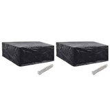 vidaXL Tuinmeubelhoezen poly rattan 2 st 4-persoons 113x113 cm