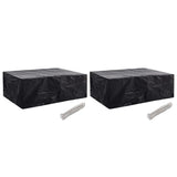 vidaXL Tuinmeubelhoezen poly rattan 2 st 4-persoons 113x113 cm