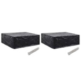 vidaXL Tuinmeubelhoezen poly rattan 2 st 4-persoons 113x113 cm