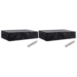 vidaXL Tuinmeubelhoezen poly rattan 2 st 4-persoons 113x113 cm