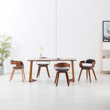 vidaXL Dining Chair Bentwood and Faux Leather