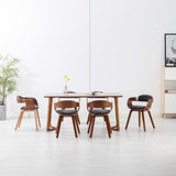 vidaXL Dining Chair Bentwood and Faux Leather