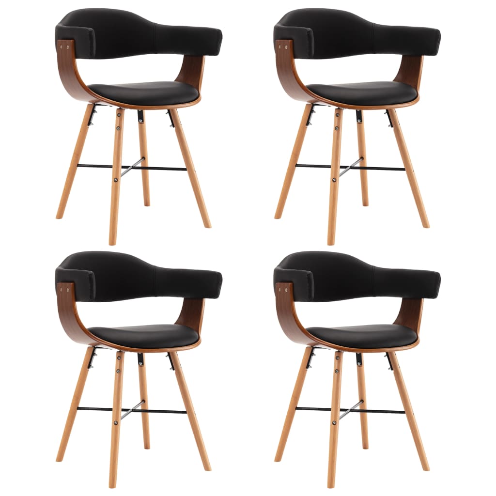 vidaXL Dining Chairs 2 pcs Bent Wood and Fabric Dark Grey