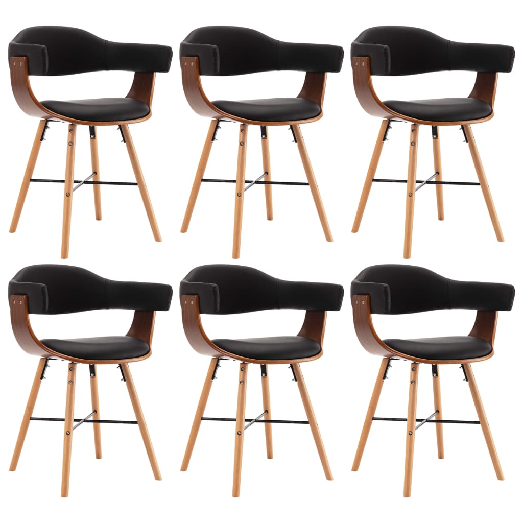 vidaXL Dining Chairs 2 pcs Bent Wood and Fabric Dark Grey