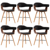vidaXL Dining Chairs 2 pcs Bent Wood and Fabric Dark Grey
