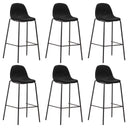 vidaXL Barstoelen 6 st stof zwart