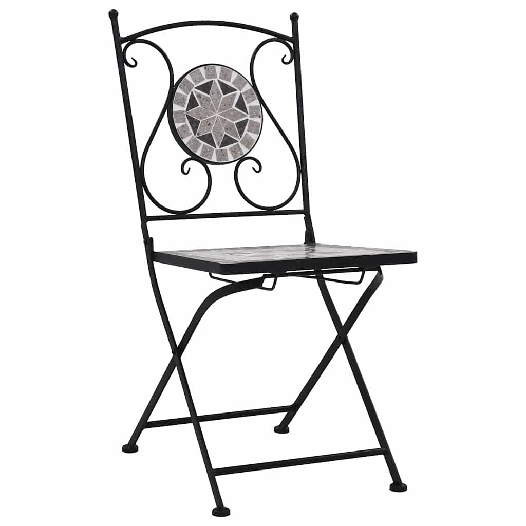 vidaXL 3-Piece Mosaic Bistro Set Ceramic Tile Terracotta