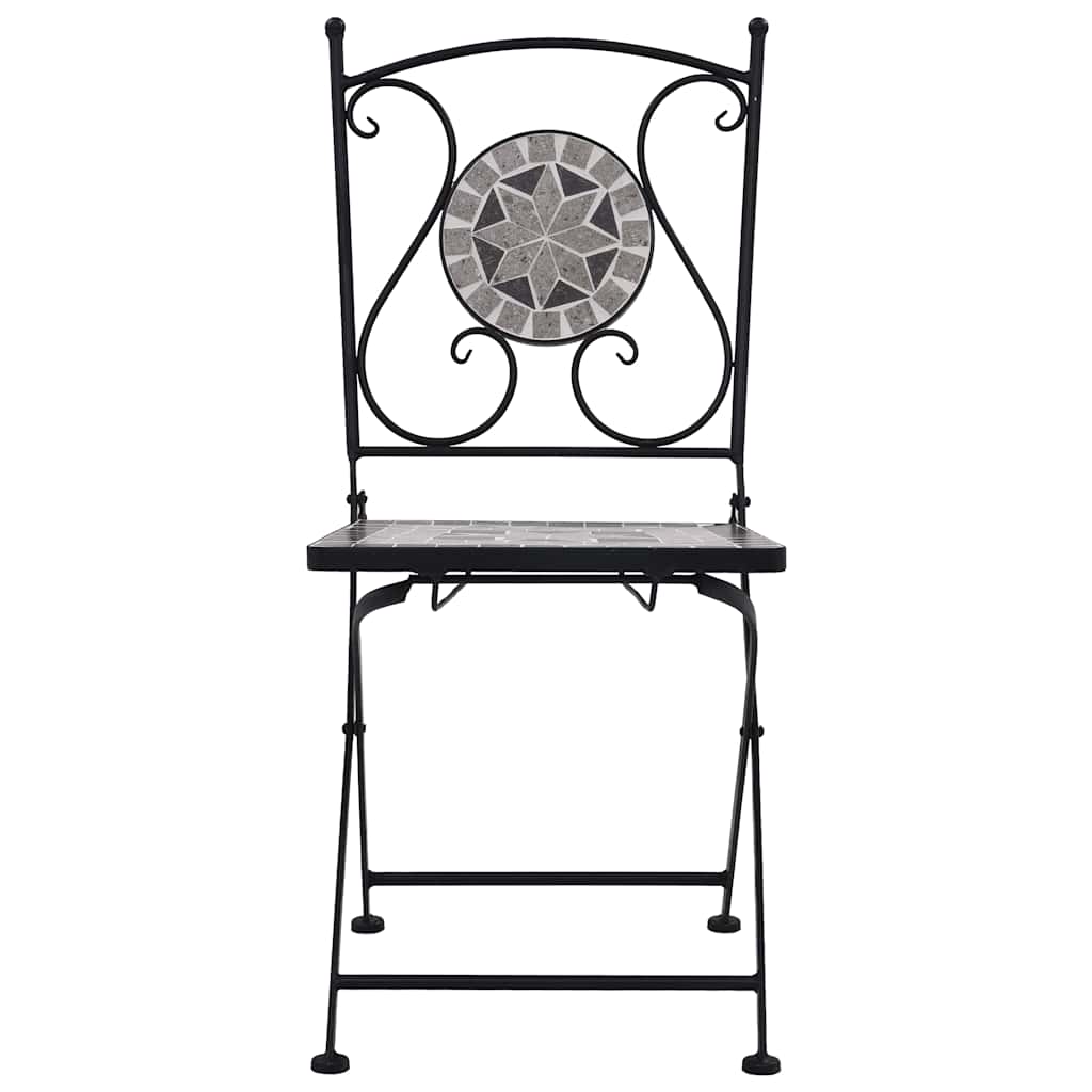 vidaXL 3-Piece Mosaic Bistro Set Ceramic Tile Terracotta