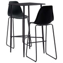 vidaXL 3-Piece Plastic Bar Set Black