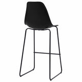vidaXL 3-Piece Plastic Bar Set Black