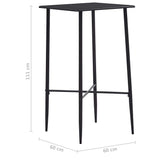 vidaXL 3-Piece Plastic Bar Set Black