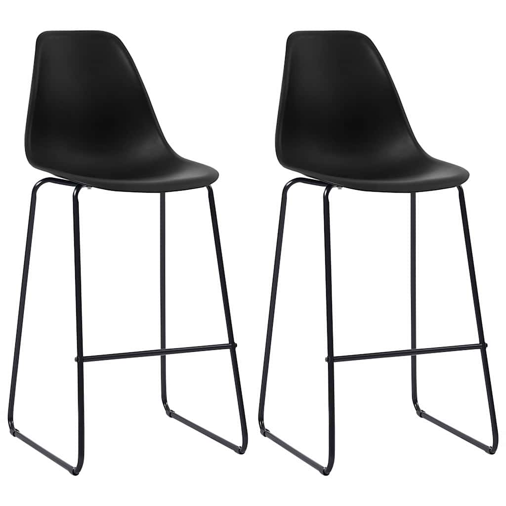 vidaXL 3-Piece Plastic Bar Set Black